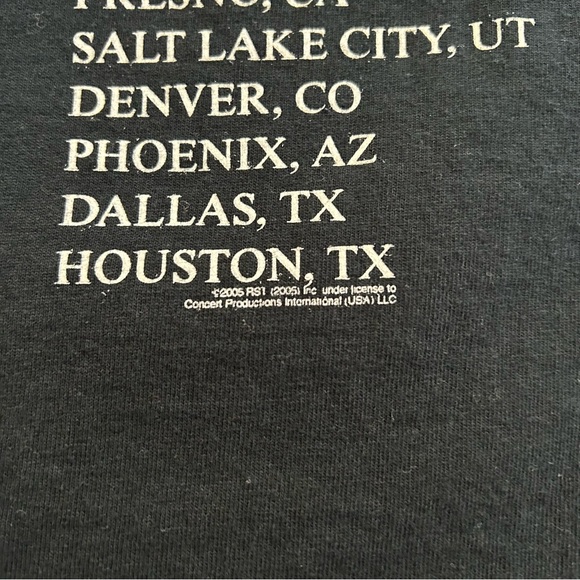 the Rolling Stones 2005 Bigger Bang Tour Black T-Shirt - Picture 5 of 9